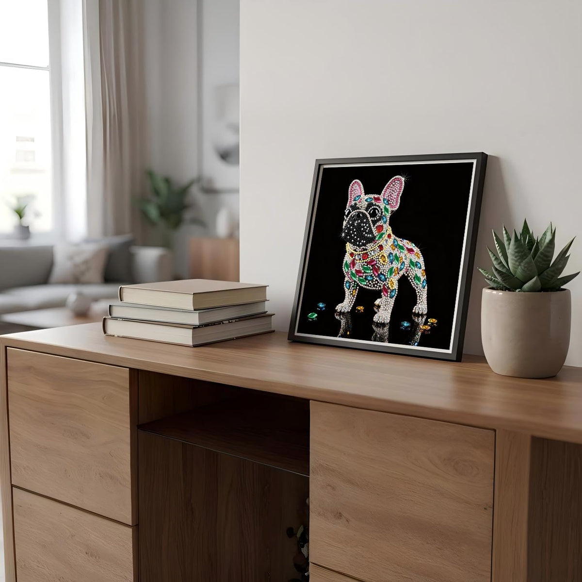 Frenchie Special Shape Diamond Art Kit with Crystal Gems