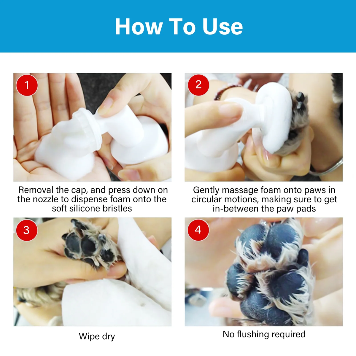 Foam Paw Cleaner for Dogs & Cats