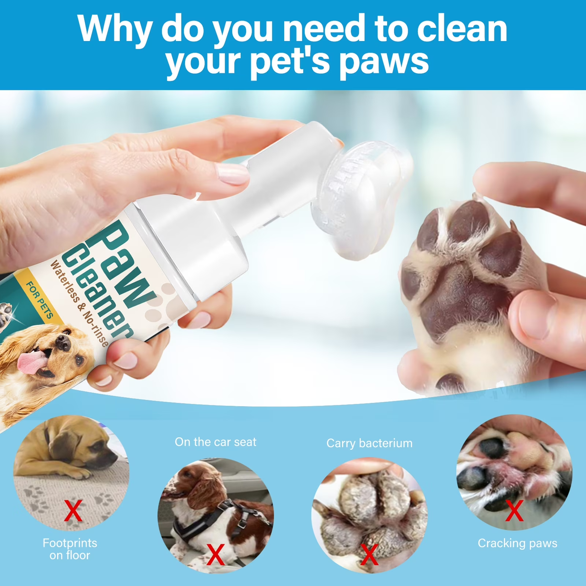 Foam Paw Cleaner for Dogs & Cats